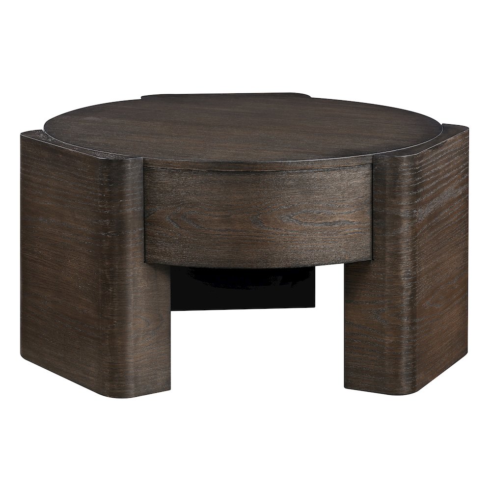 Salina Espresso Round Coffee Table