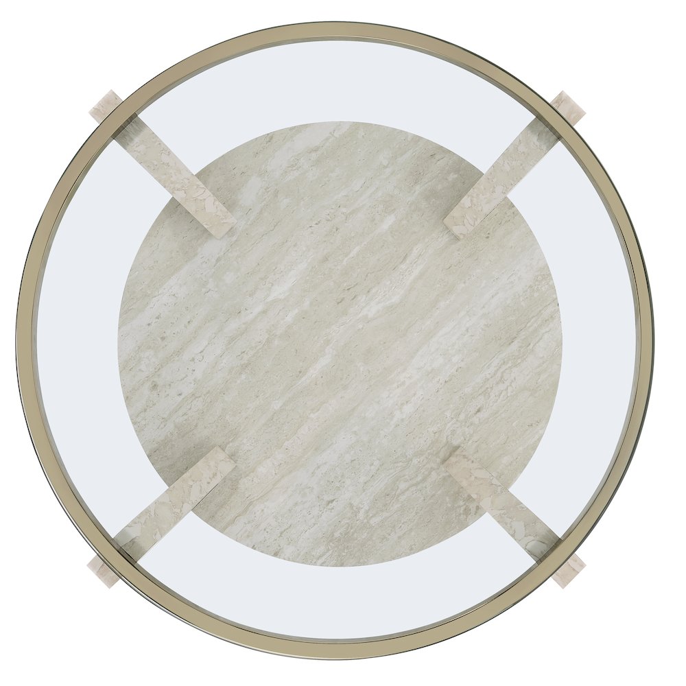 Wanda 24″ Round Glass Top End Table