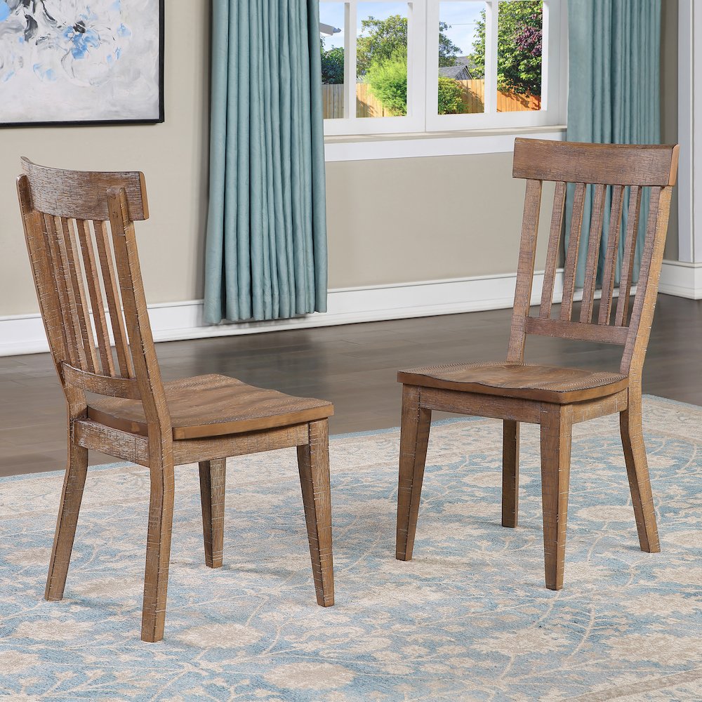 Riverdale Leg Table with 6 Wooden Side Chairs