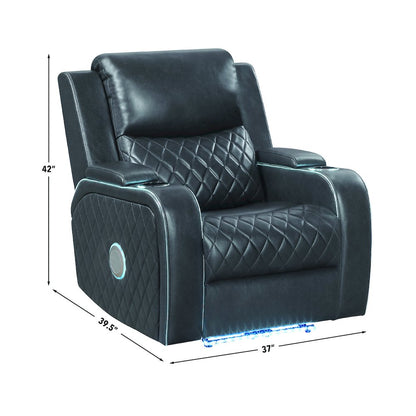 Luna Charcoal Power Recliner