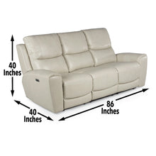 Laurel Power Reclining Sofa - Ivory