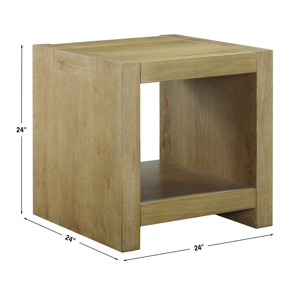 Aubrey End Table, Brown