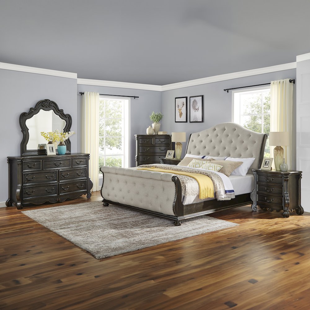 Rhapsody King Sleigh 6pc Bedroom Set
