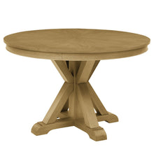 Rylie Dining Table & 4 Captains Chairs, Natural Finish, Camel Vegan Leather