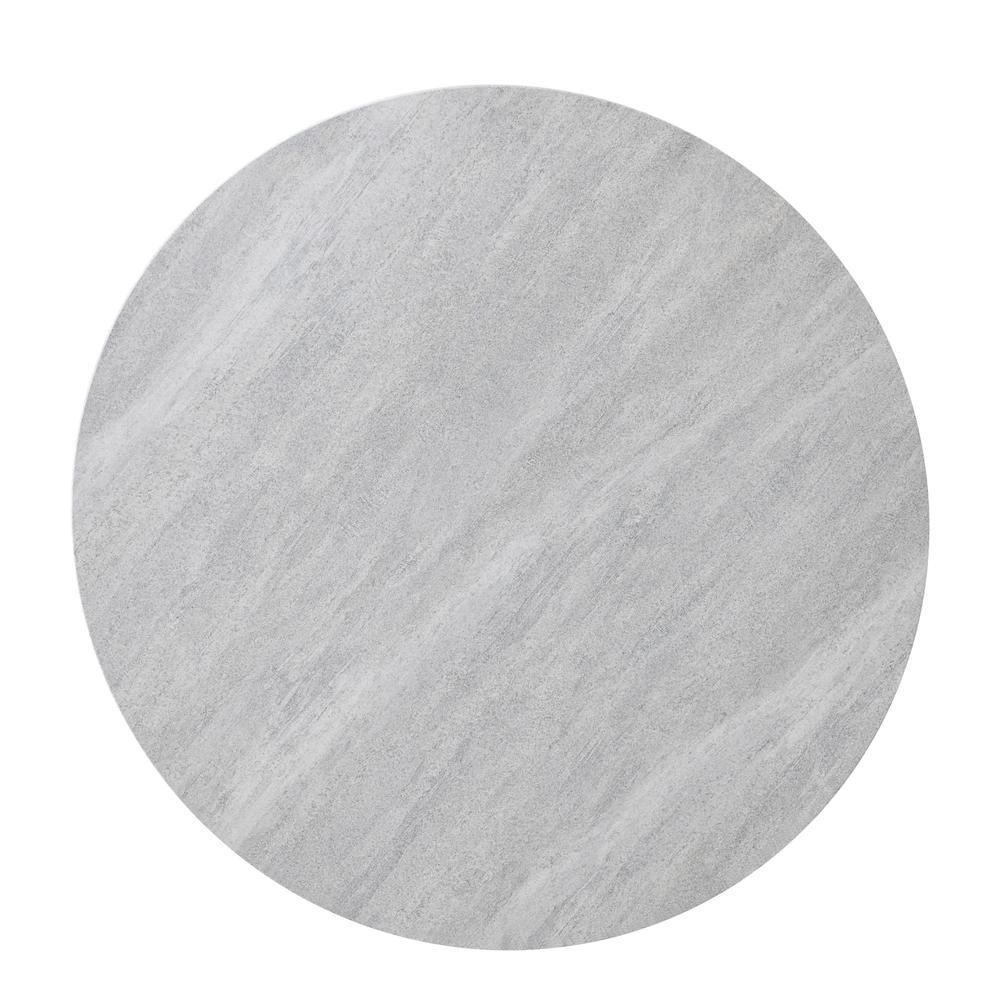 Keyla Faux-Marble Round End Table