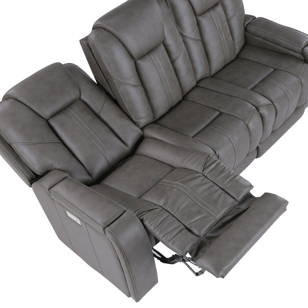 Daniel Triple Power Leather Theater Sofa
