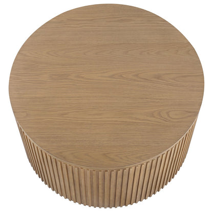 Colvin 36" Round Coffee Table, Toffee Finish