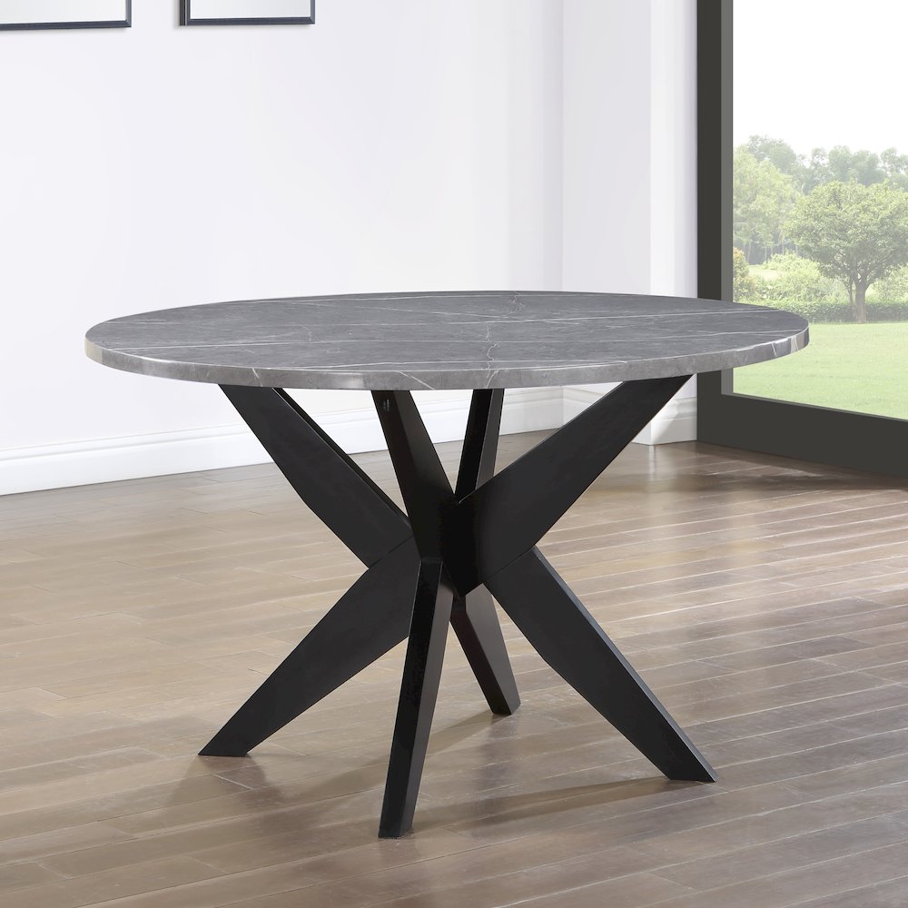 Amy 48-inch Round Faux-Marble Dining Table