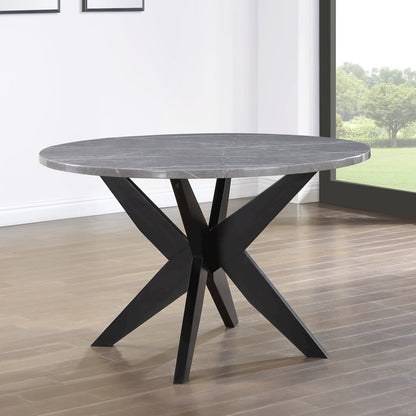 Amy 48-inch Round Faux-Marble Dining Table