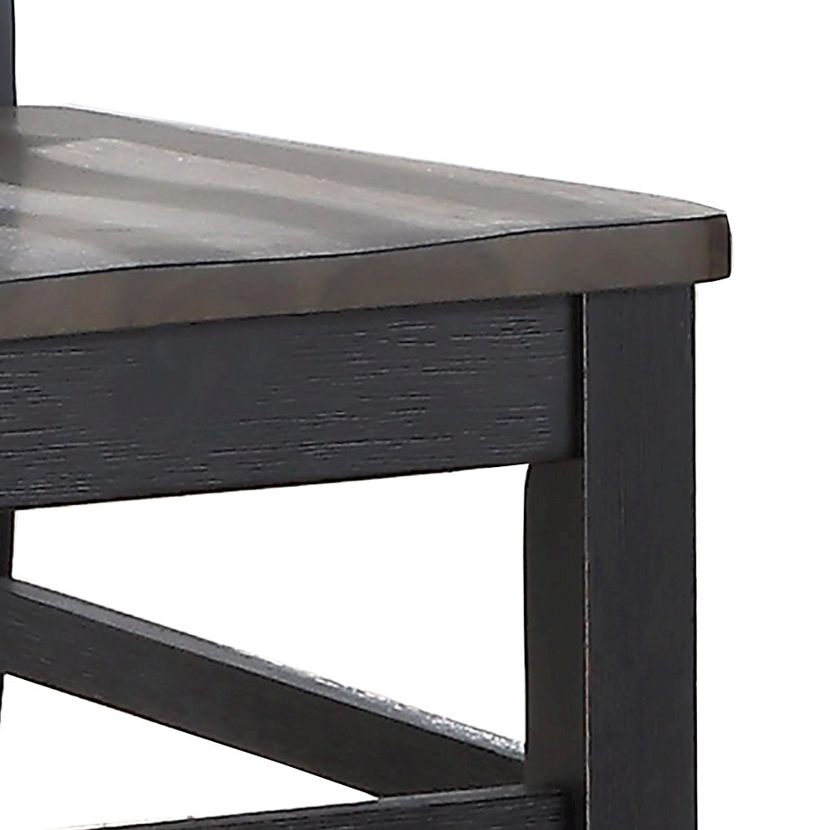 Raven Noir Dining Table with Bench and 4 Chairs