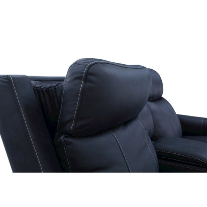 Valencia Dual Power Reclining Console Loveseat - Ocean
