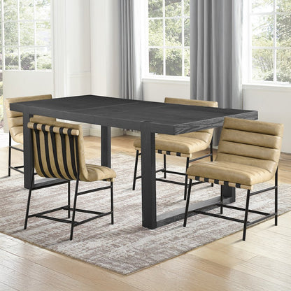Yves Dining Table+Nicco Sand PU Chairs 5