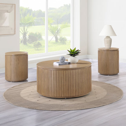 Colvin 3-Piece Table Set, Toffee Finish