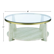 Wanda 3-Piece Glass Top Table Set with Castered Coffee Table