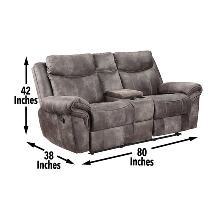 Nashville Glider Recliner Conso Grey