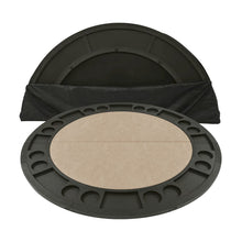 Rylie Counter Table with Game Top, Black Finish with Sand Vegan Leather
