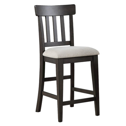 Mango Wood Counter Height Dining Table and Stools 9 Piece Set, Brown