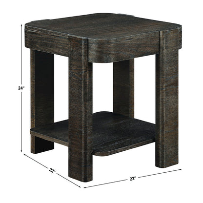 Salina Espresso Square End Table