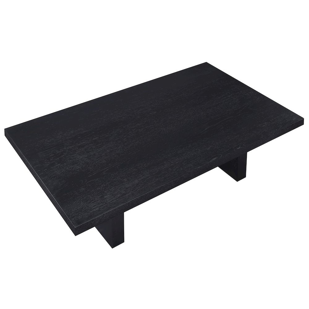 Aubrey 48" Coffee Table, Black Finish
