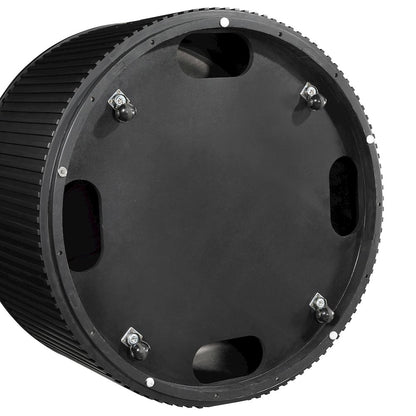 Colvin 36" Round Coffee Table with Casters, Black Finish
