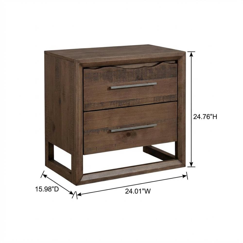 Nightstand in Warm Lifestyle Finish with Sturdy Construction