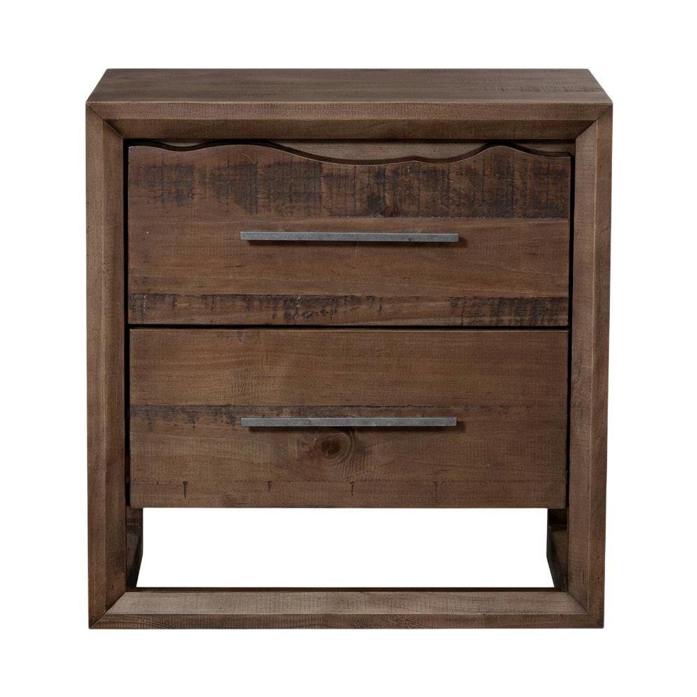Nightstand in Warm Lifestyle Finish with Sturdy Construction