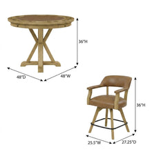 Faux Leather Counter Dining Set with Game Top, Poker Gaming Table and Chairs Set