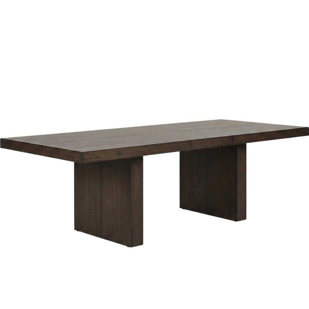 Rubberwood Extendable Dining Table and Linen-Look Upholstered Chairs Set, White