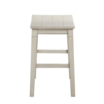 Counter Height Dining Set in Weathered Ivory with Acacia Veneer Tabletop