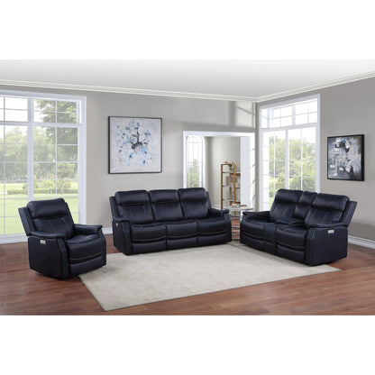 Valencia Dual Power Reclining Console Loveseat - Ocean