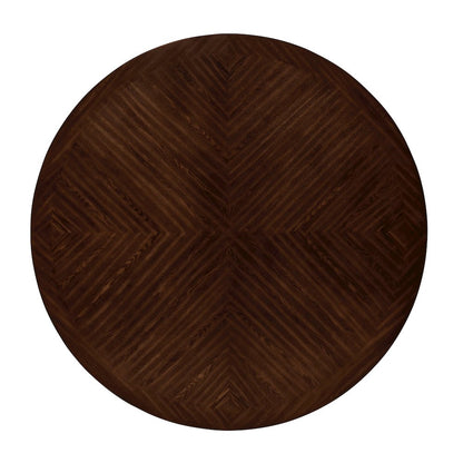 Rubberwood Dining Table with Faux Leather Chairs 7 Piece Set, Brown