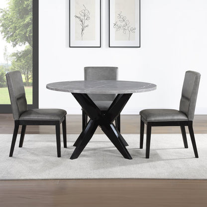 Amy 48-inch Round Faux-Marble Dining Table