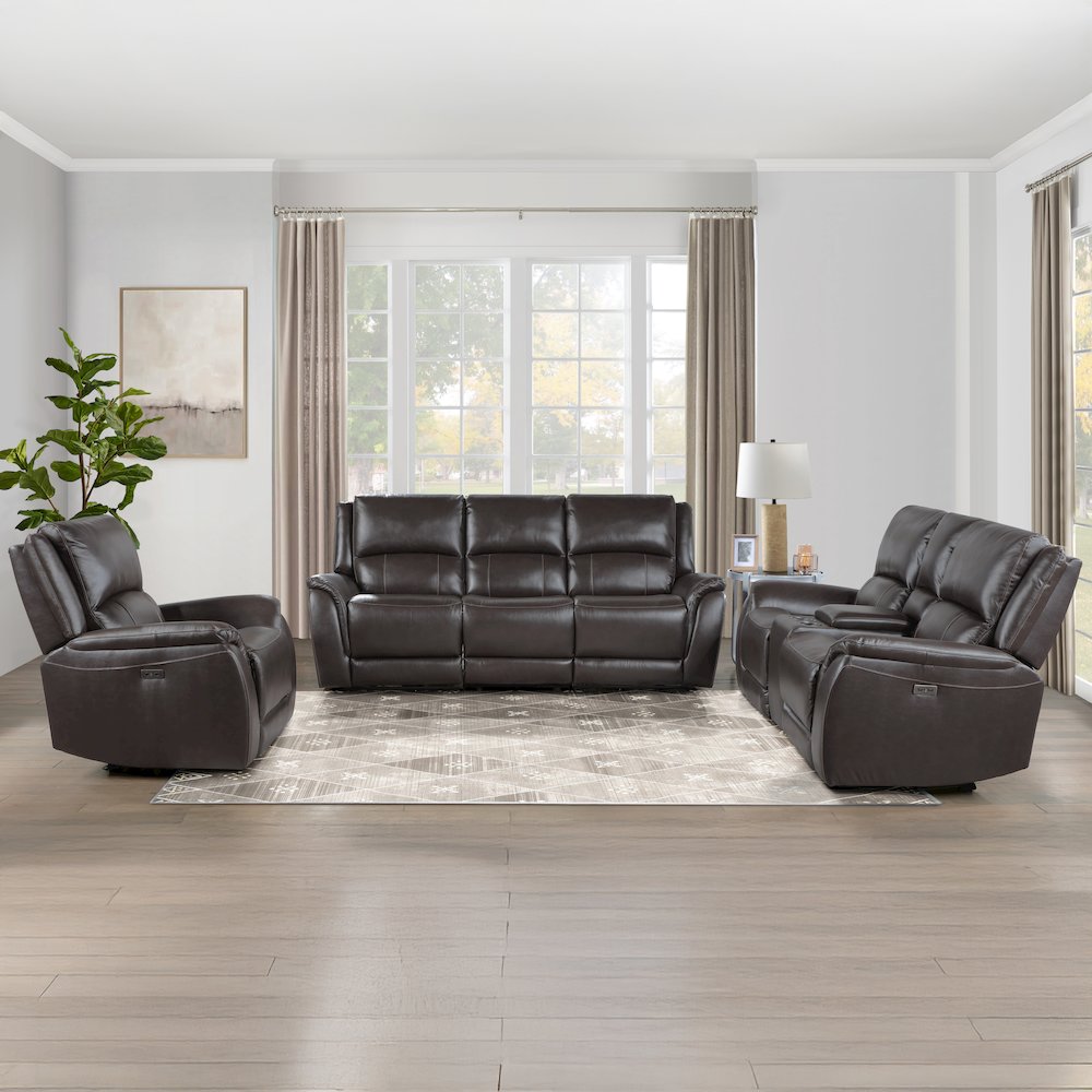 Alexandria PWR Recliner Chocolate