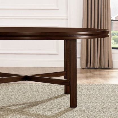 Hartford 72in Dining Set 7 PC with Brown Chairs