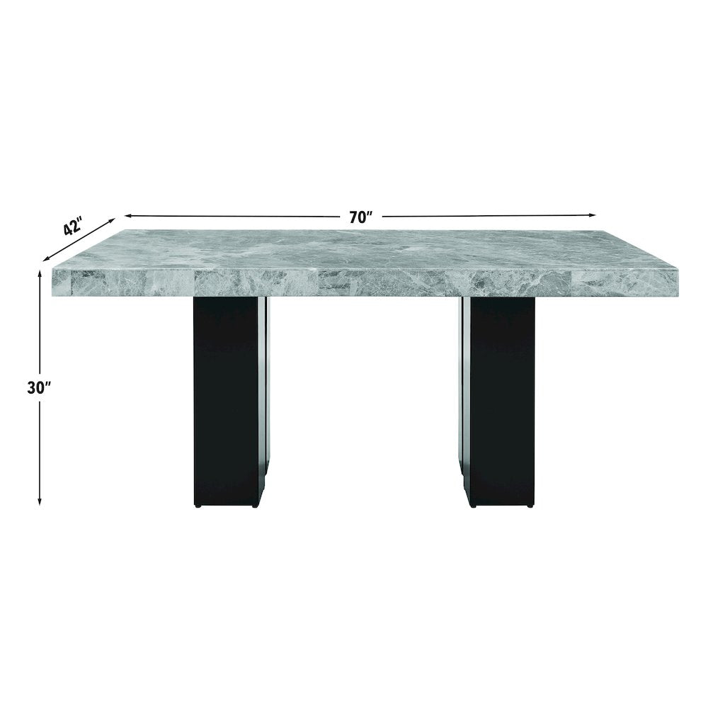 Camila 5PC Rectangle Dining Set Silver Chair