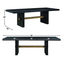 Aubrey 78-96" Dining Table w/18" Leaf, Black