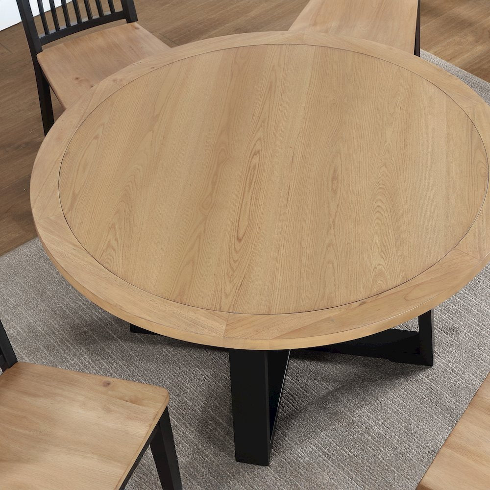 Magnolia Black Round Table