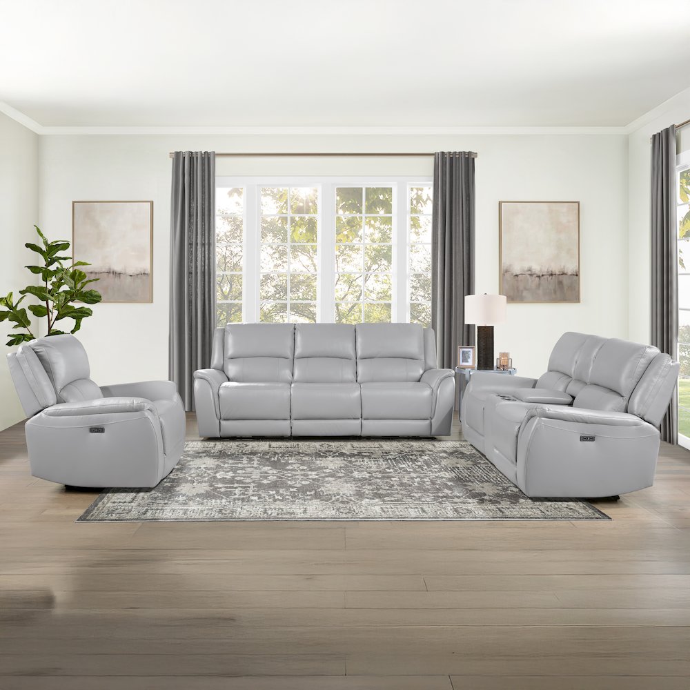 Alexandria Leather Power Reclining Sofa,