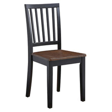 Joplin Solid Wood Two-Tone Farmhouse Chair, Walnut and Ebony finish