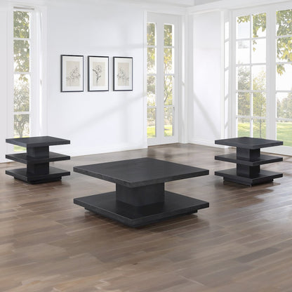 Canyon Cocktail Table with Casters, Black