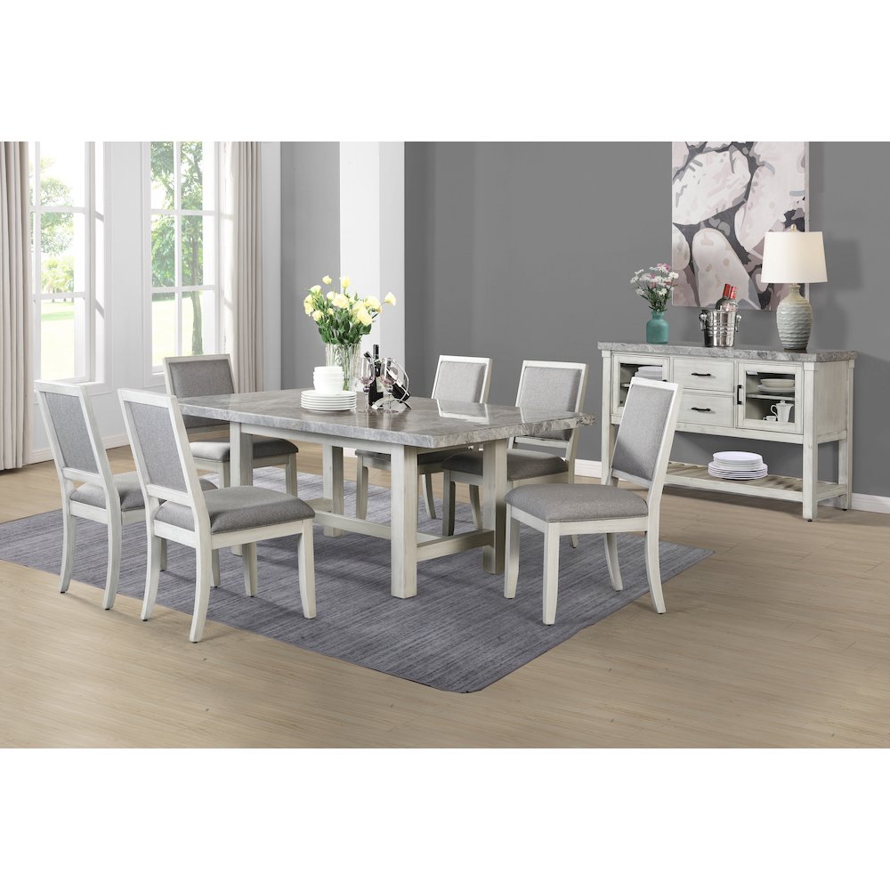 Canova Gray Marble Top Dining