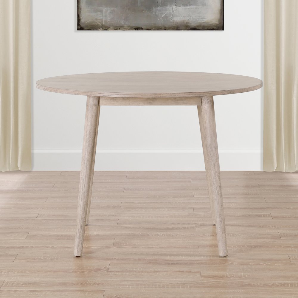 Willow 42" Round Dining Table, Tan