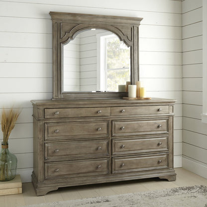Highland Park Dresser and Mirror Driftwood