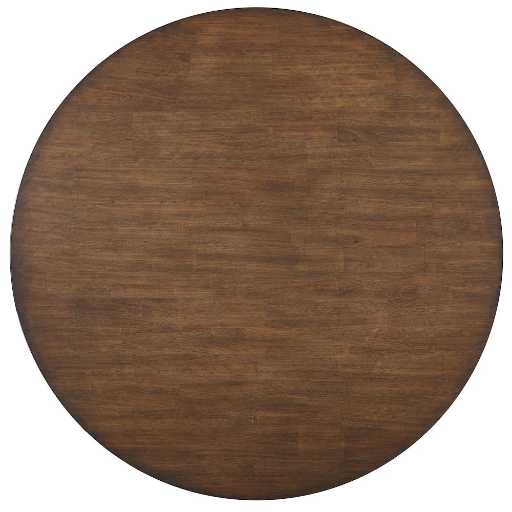 Rubberwood and Steel Kitchen Dining Table with Reversible Game Top, Brown