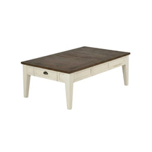 Dark Oak and White Cocktail Table with Modern Design and Sturdy Construction
