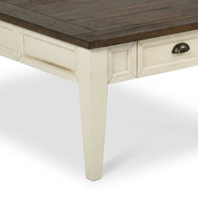 Dark Oak and White Cocktail Table with Modern Design and Sturdy Construction