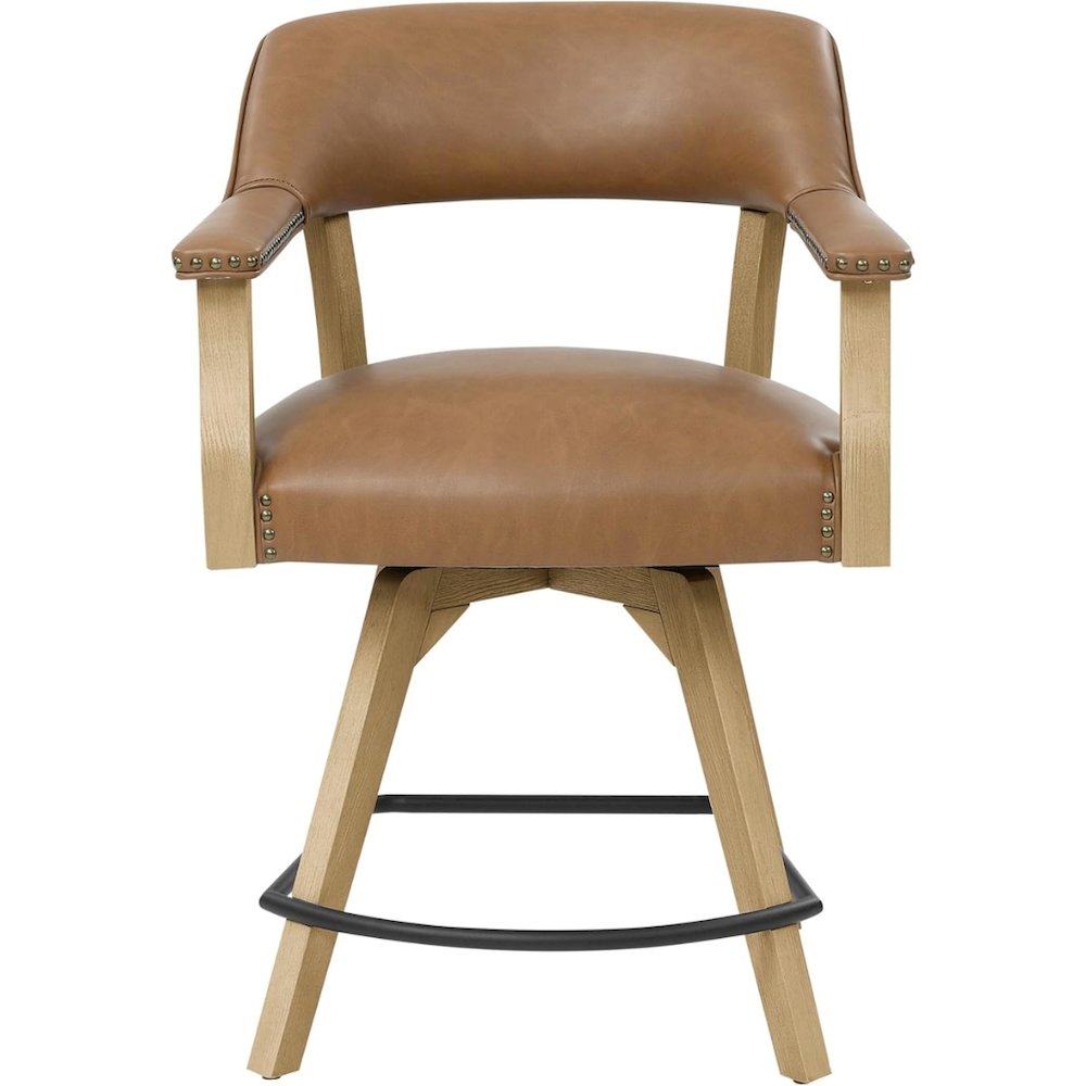 Swivel Counter Armchair with Backs and with Arm Rest Design