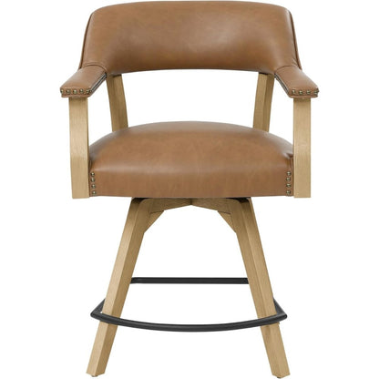 Swivel Counter Armchair with Backs and with Arm Rest Design