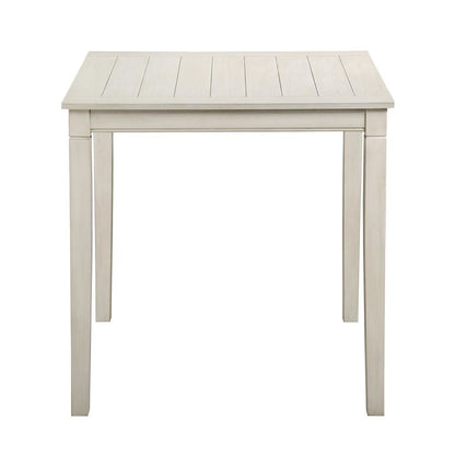 Counter Height Dining Set in Weathered Ivory with Acacia Veneer Tabletop