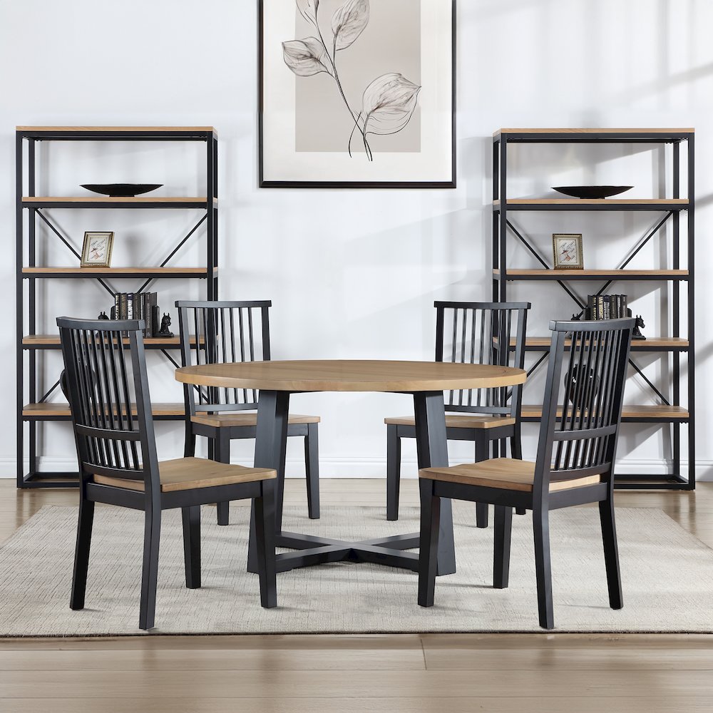 Magnolia Black Round Table